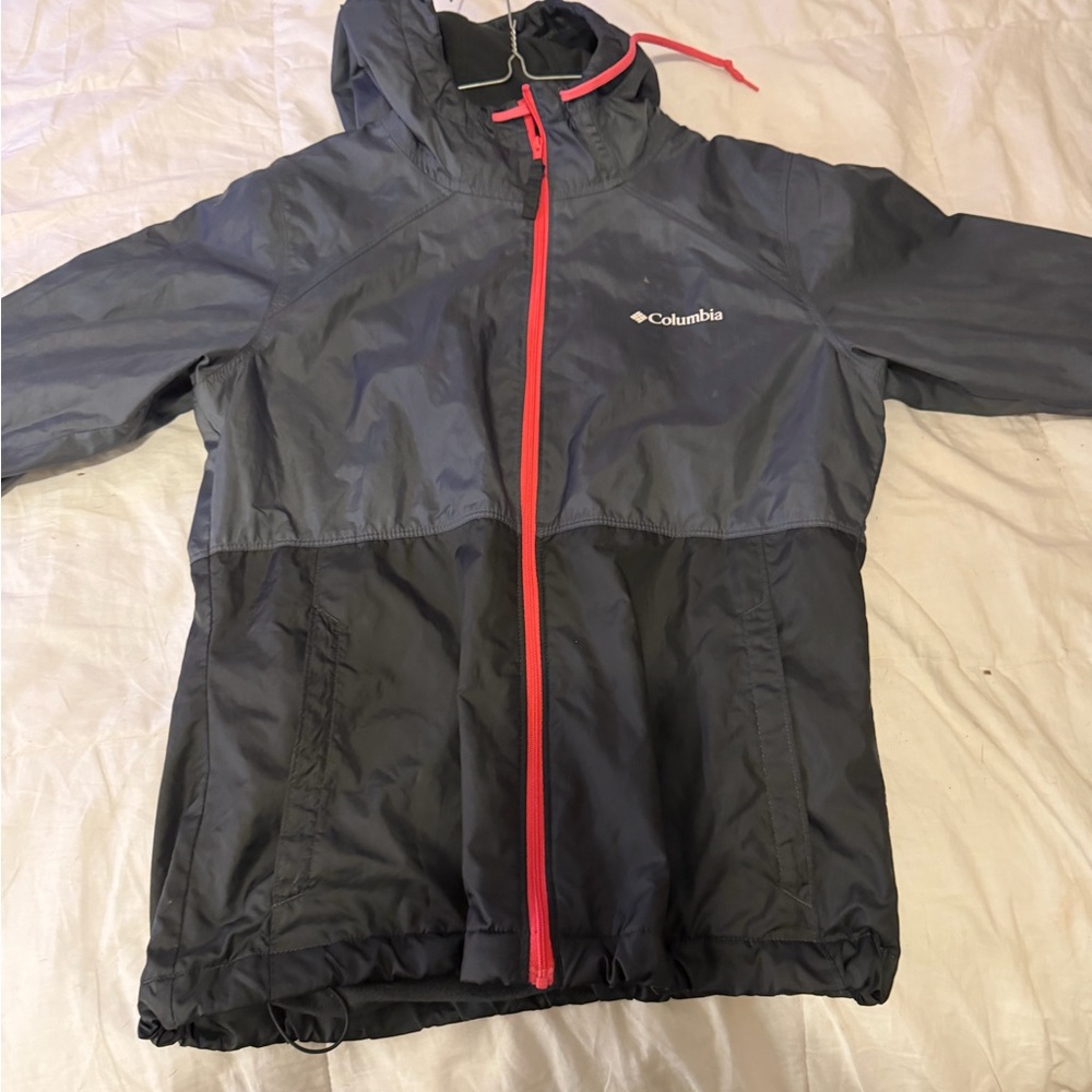Columbia Dark Gray Jacket with pink Zipper